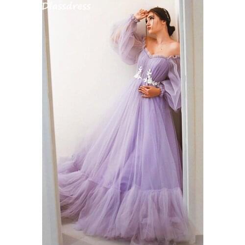 2020 Simple Prom Dress A-line Lace Off Shoulder Sweetheart Neck Floor Length Light Purple Evening Dresses коктейльные платья