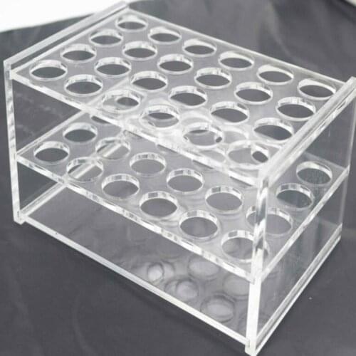 1pcsThree-layer 24-hole acrylic test tube rack,for storage of plastic laboratory equipment test tube rack