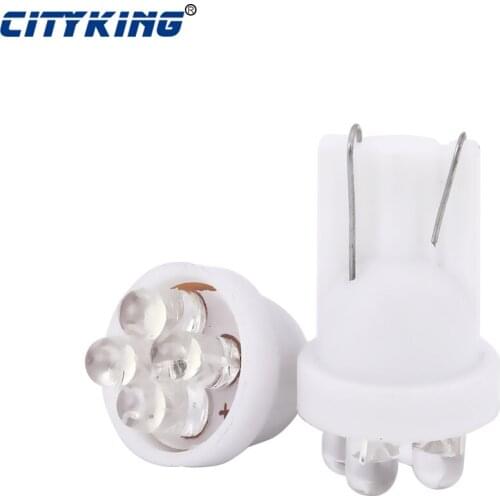 50pcs 12V T10 4 LED Car 194 168 192 158 W5W t10 LED Car License Plate Bulbs Wedge Interior Light White yellow bule