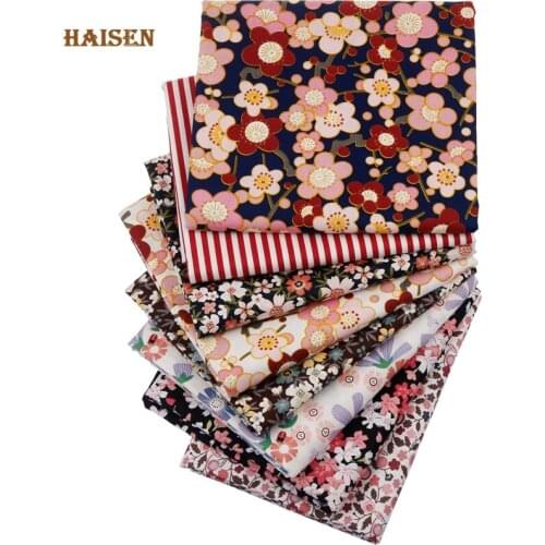 8Pcs/Lot,40x50cm Patchwork Cloth Set,​Plum Series,Printed Twill Cotton Fabric,DIY Tissue Calico,Sewing Quilting HandmadeMaterial