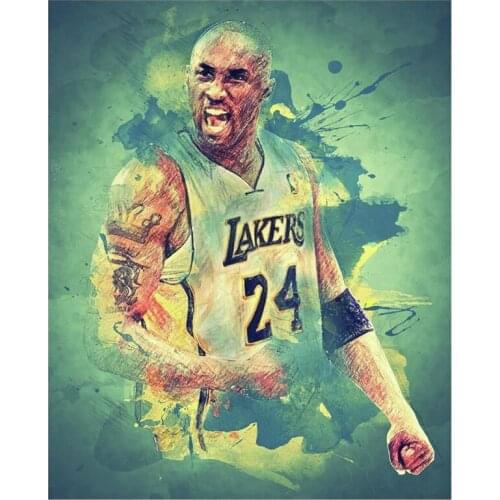 Diamond painting Kobe Bean Bryant Kobe Bryant Basketball Star Portrait Diamond embroidery Interior furniture decoration painting
