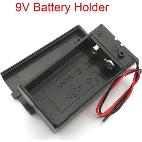 9V Battery Holder Box With Wire Lead ON/OFF Switch Cover Case