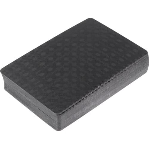 Black Color Creative Pattern Poker Table Playing Board Game for Home Bar Office (Lattice Pattern Style)