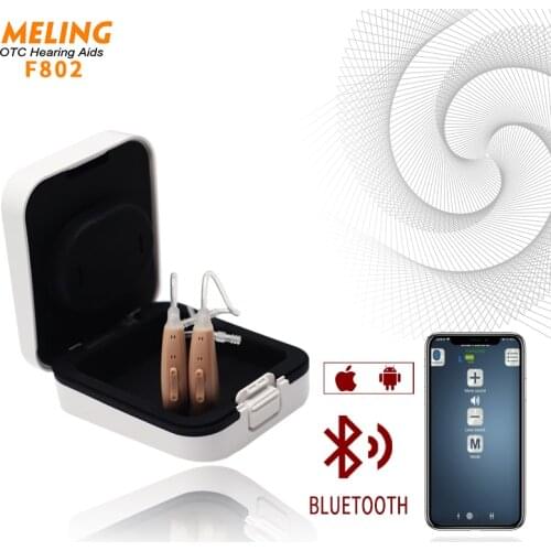 F802 Digital Hearing Aids 10 channels 20 brands Bluetooth Mini OE Ear Sound Amplifier Enhancer Wireless Ear Care Made in China