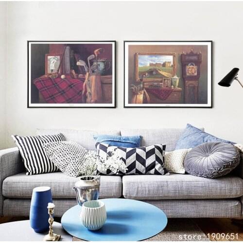 Cotton no frame pastoral cartoon golf clubs scenery canvas printings oil painting printed on cotton wall art decoration picture