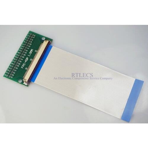 2 Sets FFC FPC Cable 40 Pin 1.0mm Pitch to 2.54 mm through hole DIP PCB Adapter 100 150 200 400 mm Same Contact Sides