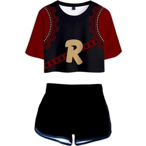 Cosplay Two Piece Sets Women Sexy T Shirt Shorts My Boku No Hero Academia gym uniform Anime My Hero Academia Tracksuit Girls