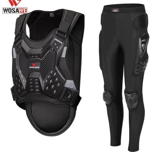 WOSAWE Motorcycle Jackets Men Riding Motocross Racing Vest Windproof Motorbike Safety Clothing Protection Suit