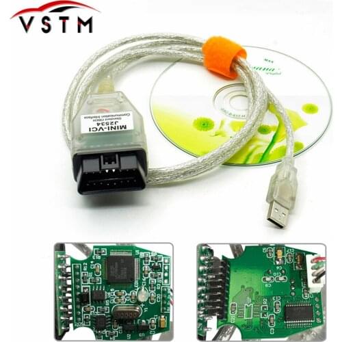 Professional Newest Mini-VCI J2534 FOR TOYO-TA TIS Techstream Newest V13.00.022 Diagnostic Cable MINI VCI Free Shipping