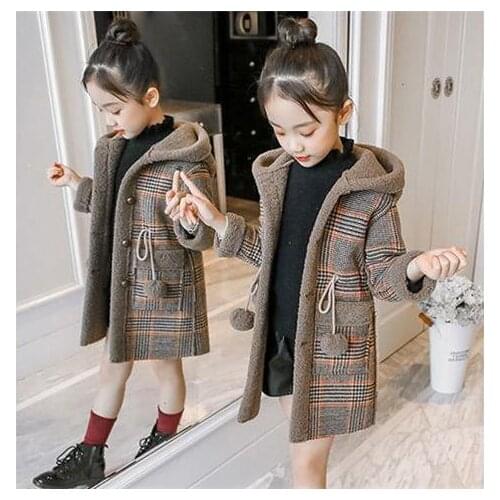 New Winter Spring Girl Padded Warm Fashion Woolen Coat Coat