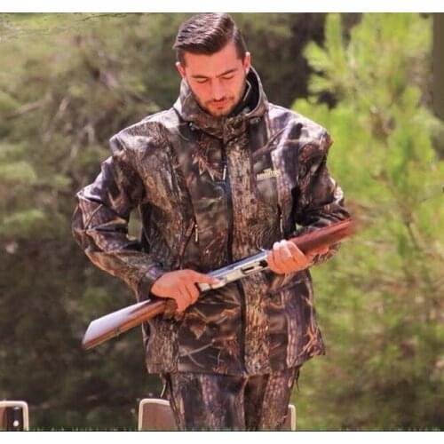 Hunting clothes Waterproof ,Camouflage BIONIC OUTDOOR,CLIMBING FISHING Set Military Jacket + Pants