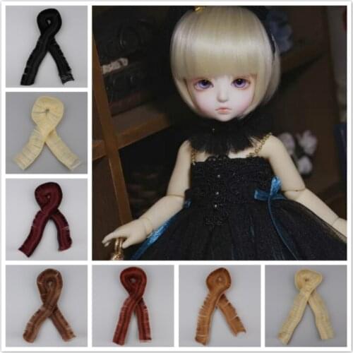 5cm DIY Mini black white brown color Tresses Doll Wig Material Hair Wig For 1/3 1/4 BJD High-Temperature Doll Accessories