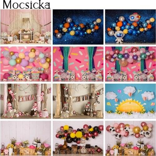 Newborn Kids Portrait Backdrop for Photography studio adventure awaits farm safari jungel animals cake smash backgrounds Props