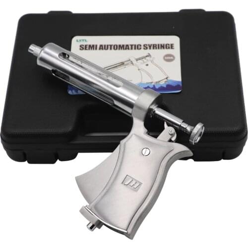 Adjustable syringe gun semi Automatic metal 50ml continuous Animals vaccine njector tools for horse sheep cattle pig Agro