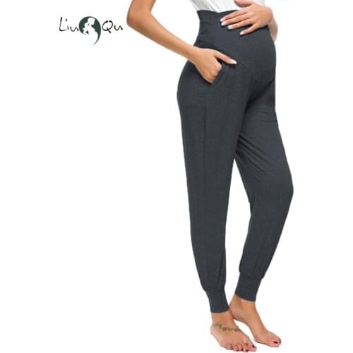 Maternity Pants Soft Cotton Super Stretch Pregnancy Belly Pant Work Pant Harem Casual Pregnant Pants Premama Soft Secret Fit