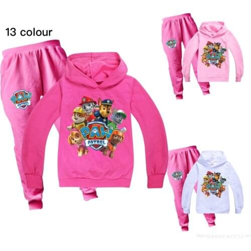 New Kids Paw Patrol Sweatshirt Pants Suit Hoodies Tops Boys Girls Pullover Sportswear Children Surprise Gift