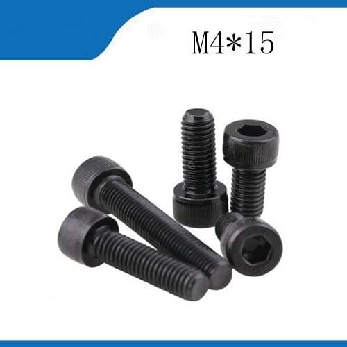 M4 screws stainless nails,bolts,100pcs/lot M4*15 Black Allen Bolt Hex Socket Head Cap Screws,reviter