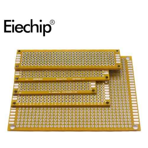 1PCS/Lot 2x8 3x7 4x6 5x7 7x9cm New Double Side Prototype Diy layout boards Universal Printed Circuit PCB Board for Arduino