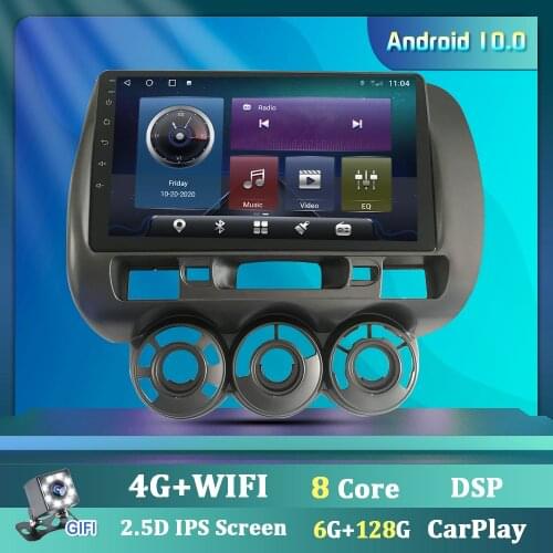 OKNAVI 2 Din Android 9.0 Car Multimedia Player For HONDA FIT JAZZ RHD 2002-2008 GPS Navigation Stereo WIFI 4G BT Radio No DVD