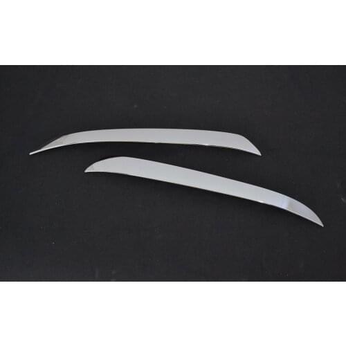 For Honda Fit 2014 2PCS ABS Chrome Car Front Headlight Fog Lamp Eyelid Eyebrow Trim Cover Car Styling Accessories