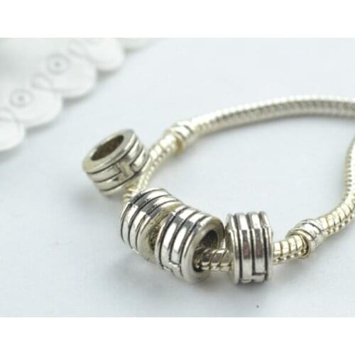 20 pcs Wholesale Metal Round Shape whorl Beads Tibetan Silver big hole Beads for Bracelet Jewelry Making 18115