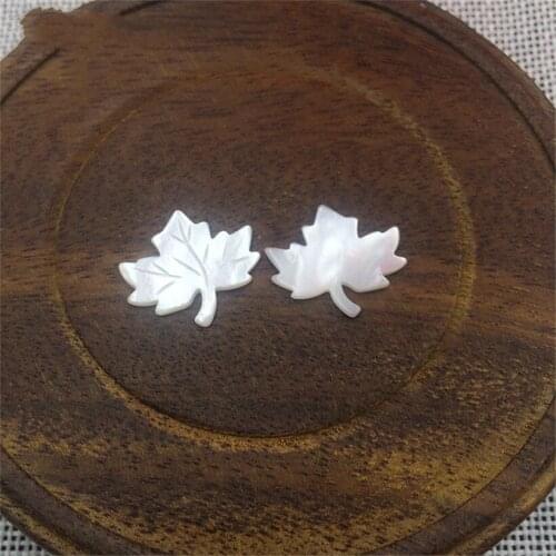 200pcs white butterfly shell double plane leaves fashion hand-carved jewelry accessories