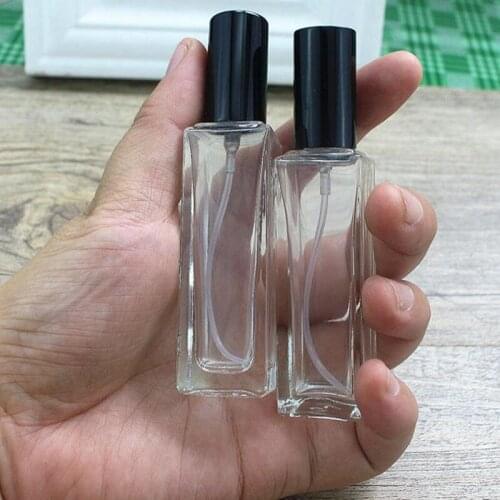 300pcs 20ml Square Empty Glass Sprayer Bottles Perfume Container Refillable Cosmetic Atomizer Travel Spray Bottle F20172208