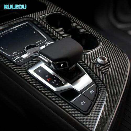 For Audi Q7 accessories 2016 2018 LHD RHD Car styling Interior Carbon Fiber Stickers Door Gear Panel Steering Wheel Decoration