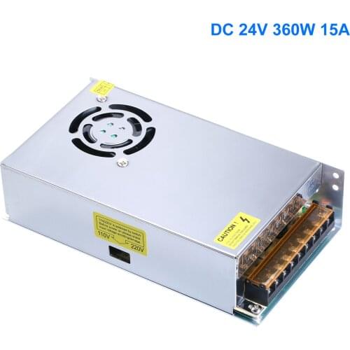 Anet DC 24V 360W 15A Regulated Switching Power Supply for Computer A8 Plus E16 ET4 PRO ET5 ET5 PRO CR-10 V2 Ender 3 3D Printer