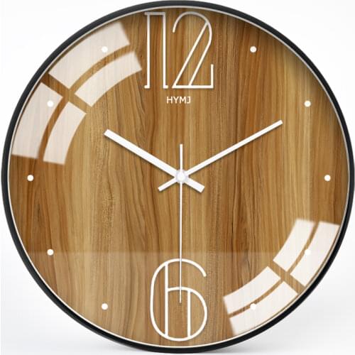 Large Wall Clock 3d Silent Living Room Nordic Modern Bedroom Big Clocks Wall Home Decor Creative Klok Wood Pattern Watch FZ039