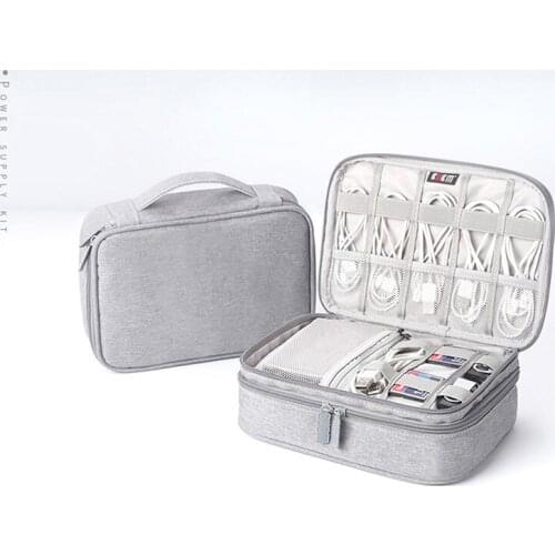 Roadfisher Portable Organizer Travel Storage Bag Gadget Carry Case to Sort Charger Battery Digital Wire Cable Line U Hard Disk