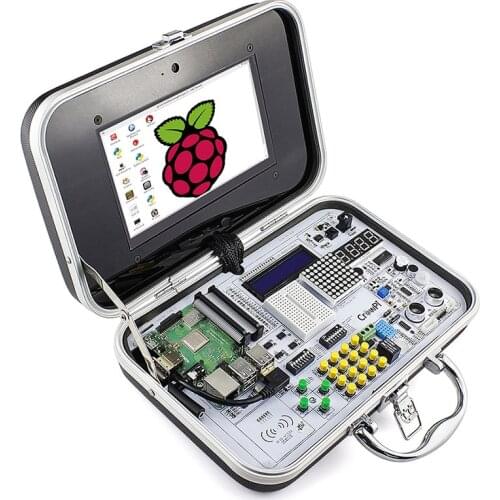 Elecrow Crowpi Educational Learning Kit 7 '' HD Touchscreen LCD Display Compact 7 inch Raspberry Pi 4 Programable LED Display