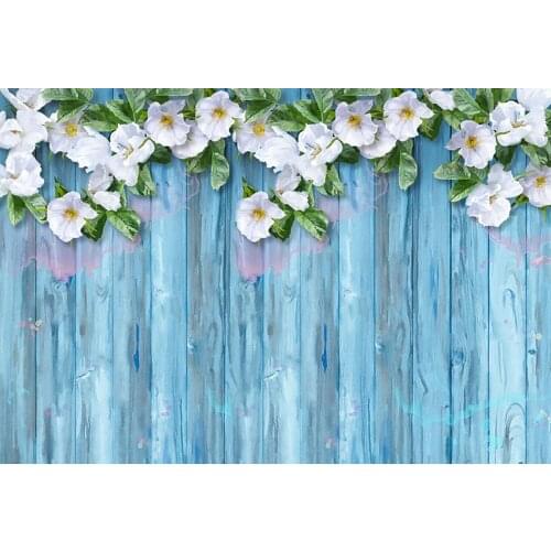 Flowers decoration wood board background newborn photo fotografia Christmas photography backdrops for photo studio props lv-1277
