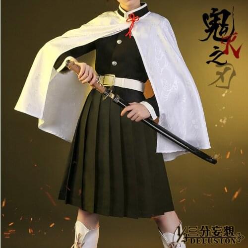 ANIME Demon Slayer: Kimetsu no Yaiba Tsuyuri Kanawo Kimono Uniforms Cosplay Costume Hot Free Shipping H