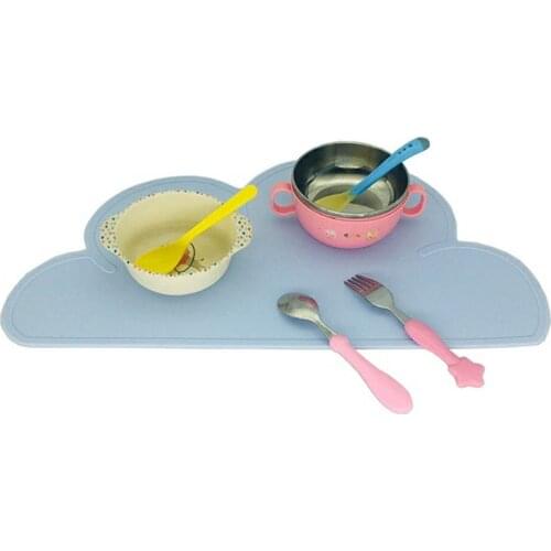 Cloud Shape Placemat Kids Plate Mat Food Grade Silicone Table Pad Waterproof Heat Insulation Kitchen Gadget Easy Cleaning