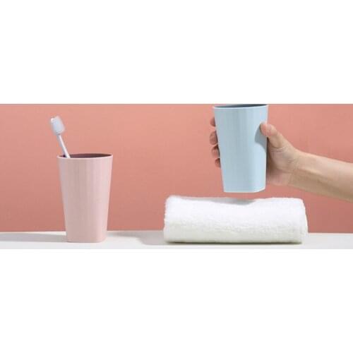 Square Two-color Mouthwash Cup Nordic Wash Cup Household Simple Toothbrush Cup Couple 88g Bathroom Tumblers