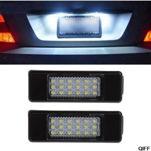 2pcs 18 LED License Plate Light Lamp For Peugeot 207 307 308 Citroen Berlingo 2004-2009 C3 C4 C5 C6 5D May06 Dropshipping