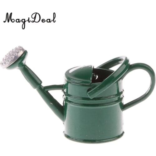 MagiDea lMini 1/12 Dollhouse Miniatures Metal Watering Can and Gardening Tools Set for Garden Plant Room Flower Shop Decor Toy