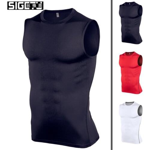 3XL Tank Top Men Summer Sport Vest Mens Sleeveless Quick Dry Elastic Stretch Tight Running Fitness Gym Sports T-shirt Vest Boy