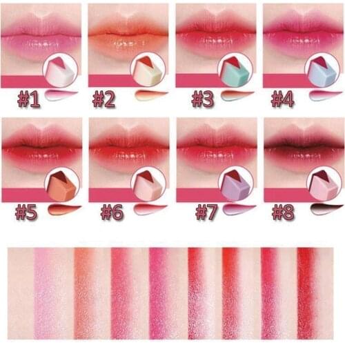 Gradient Color Lipstick Waterproof Two Color Lipsticks V Cosmetic Make Cutting Korean Korean Style Lip Balm Lipstick Bite U X4V3