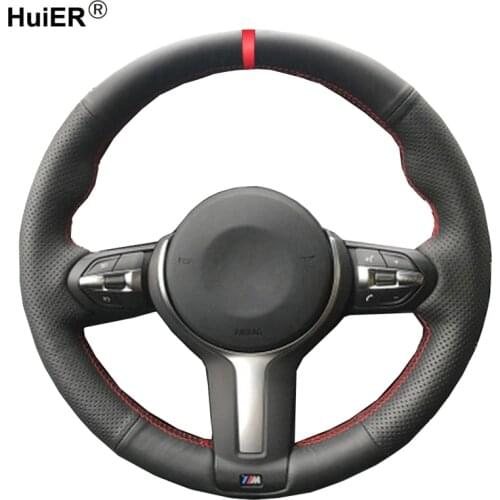 Hand Sewing Car Steering Wheel Cover For BMW M Sport F30 F31 F34 F10 F11 F07 F45 F46 F22 F23 M235i M240i X1 F48 X2 F39 X3 F25