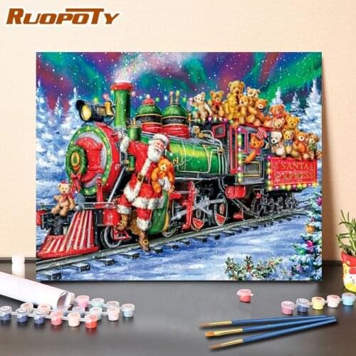 RUOPOTY Mountain landscape painting by numbers Handpainted Wall decor Kits Decorative Handicraft