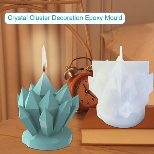 Candle Silicone Mold Easy To Clean Diy Crystal Cluster Molds For Diy Candle Fondant Soap Chocolate Силиконовые Формы