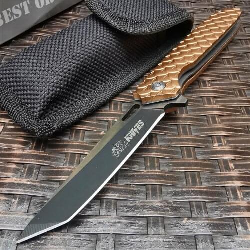 Folding Knife, Stainless Steel Sharp Pocket Knife, Outdoor Camping Adventure Survival Knife, Easy To Cut Meat, Fruit