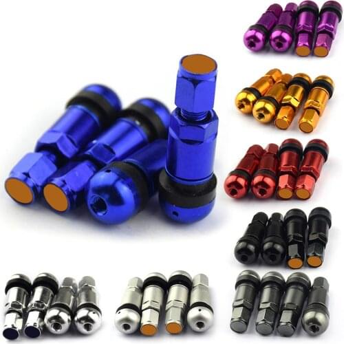 4Pcs Tire Valve Universal Aluminum Alloy Car Motorcycle Tubeless Wheel Tire Valve Waterproof Durable Air Valve Stem