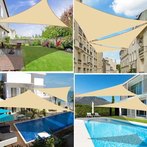 Waterproof Shade Sail Rectangle Triangular Shade Sail Garden Terrace Canopy Swimming Gazibo Tent Waterproof Canopy Pergola