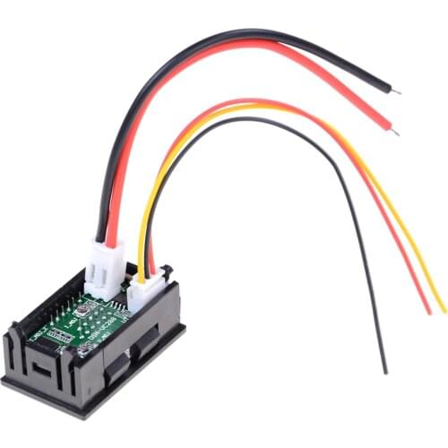 1pcs Mini Digital DC 100V 10A Voltmeter Ammeter Panel Amp Volt Current Meter Tester 0.28" 3 Digits Blue Red Dual LED Display