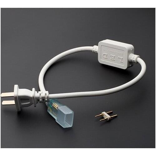 20pcs 50503528014 Plug 220V High Voltage LED Lamp Two line Patch Light Strip Power Adapter Switch Connector Lamp