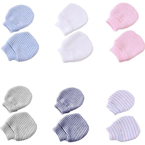 3 Pair/set Simple Cute Baby Knitting Mitten Newborn Anti-eat Hand Anti-Grab Face Protect Glove Baby Mitten