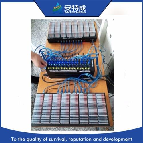 Antecheng automatically sim switch 256 sim pool/sms gsm sim bank 256 working with 8 port modem pool